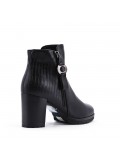 Faux leather ankle boot