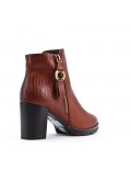 Faux leather ankle boot