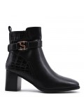 Faux leather ankle boot