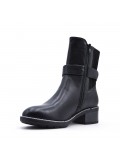 Faux leather ankle boot