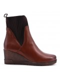 Ankle boot in a mix of materials for autumn and winter