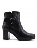 Faux leather ankle boot