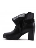 Faux leather ankle boot