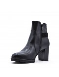 Faux leather ankle boot