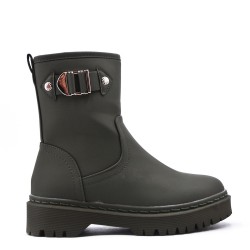 Children's ankle boot in mixed materials