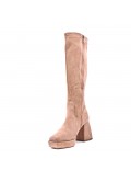 Faux suede boot