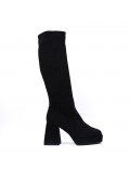 Faux suede boot