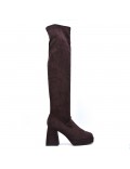 Faux suede boot