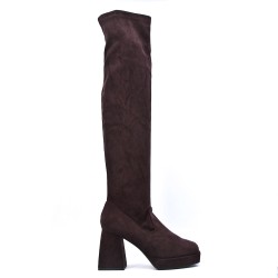 Faux suede boot