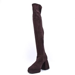 Faux suede boot