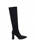 Black faux leather boot 