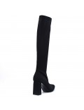 Black faux leather boot 