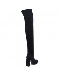 Black faux leather boot 