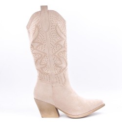 Faux suede boot
