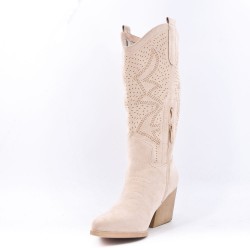 Faux suede boot