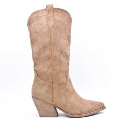 Faux suede boot