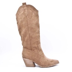 Faux suede boot