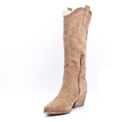 Faux suede boot