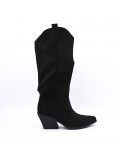 Faux suede boot