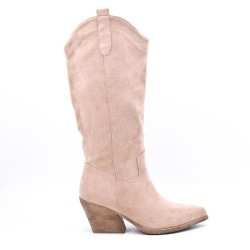 Faux suede boot