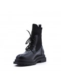 Mixed-material ankle boot