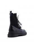 Mixed-material ankle boot