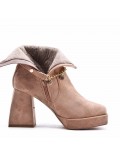 Ankle boot in faux suede