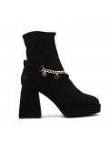 Ankle boot in faux suede