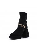 Ankle boot in faux suede