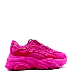 Basket mix matière à lacet pour femme