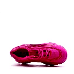 Basket mix matière à lacet pour femme