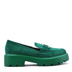 Derby en simili daim pour femme