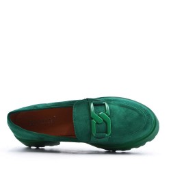Derby en simili daim pour femme