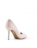 Leatherette pump with heels