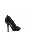 Leatherette pump with heels