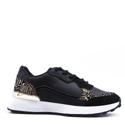 Women's faux leather sneaker