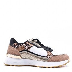 Women's faux leather sneaker