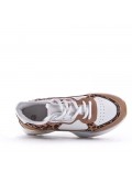 Women's faux leather sneaker