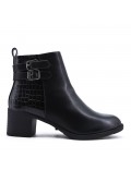 Faux leather ankle boot