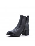 Faux leather ankle boot