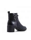 Faux leather ankle boot