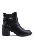 Faux leather ankle boot