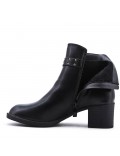 Faux leather ankle boot