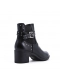 Faux leather ankle boot