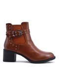 Faux leather ankle boot