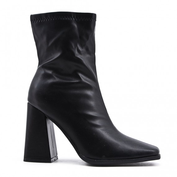 Faux leather ankle boot