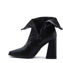 Faux leather ankle boot