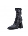 Faux leather ankle boot