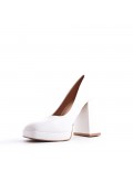 Women's faux leather heeled pumps