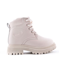 Children's ankle boot in mixed materials